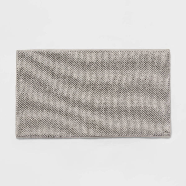 20"x34" Performance Plus Cotton Memory Foam Bath Rug Light Gray - Threshold